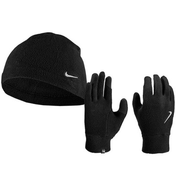 Rękawiczki męskie i czapka Nike Dri-Fit Fleece czarne N1002578082 L/XL