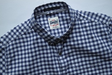 SUPERDRY__PREMIUM OXFORD__KOSZULA W KRATKĘ__L