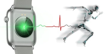 Smartwatch Rubicon Srebrny RNCE57 Pulsoksymetr, termometr, ciśnienie, puls