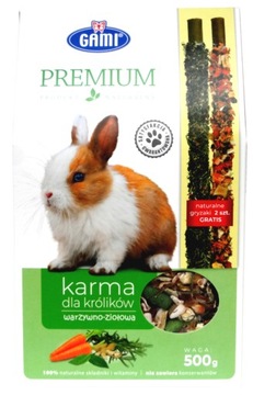 PREMIUM Karma WARZYWNA dla królika królików+GRATIS