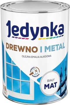 Emalia drewno/metal Jedynka Alkid Biały 0.9L mat