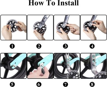 Kółka boczne do roweru Mehomei dla koła 16 