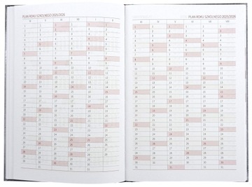 Kalendarz dla nauczyciela A5 tygodniowy z notesem 2025/2026 drzewo