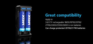 Зарядное устройство XTAR SC2 21700 1x3A/2x2A QC 3.0 FAST