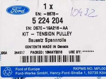 НАПРАВЛЯЮЩИЙ РОЛИК РЕМНЯ FORD 2.0/2.3 EB / 2.5 DS7E-19A216-AA _ DS7Z-8678-A