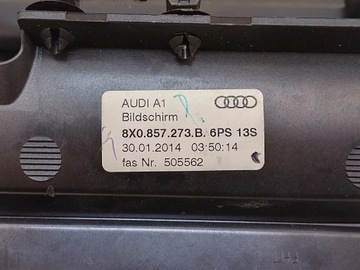 AUDI A1 8X DISPLEJ DESKY ROZDĚLOVACÍ 8X0857273B ORIG.
