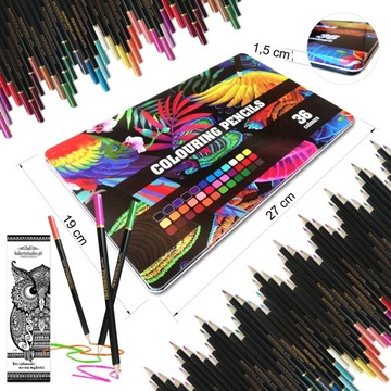 НАБОР КАРАНДАШНЫХ МЕЛКОВ ПРОФЕССИОНАЛЬНЫЕ МЕЛКИ В ПОДАРОК ​​36 шт.