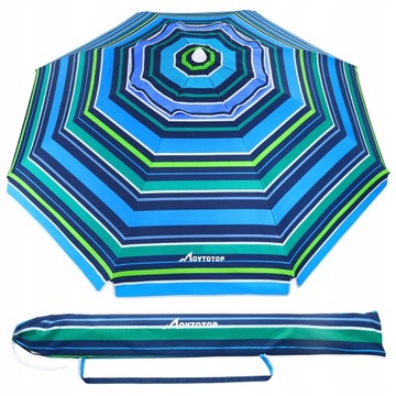 MOVTOTOP 1PC 6,5 stopy parasol w paski ochrona UV