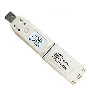 REJESTRATOR TEMPERATURY WILGOTNOŚCI HIGROMETR USB PROGRAM PC XLS DATA LOGER