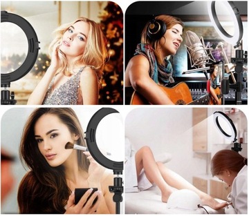 СВЕТОДИОДНАЯ КОЛЬЦЕВАЯ RGB ЛАМПА СО ШТАТИВОМ ДЛЯ ФОТО И ВИДЕО СЕЛФИ МАКИЯЖА