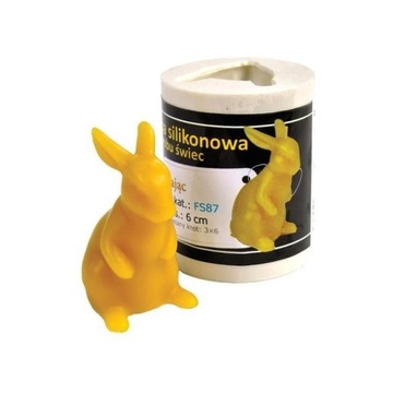Forma silikonowa do świec z wosku Zając wys 6 cm
