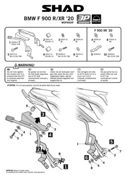 Stelaż kufrów bocznych 3P BMW F 900 R / F 900 XR