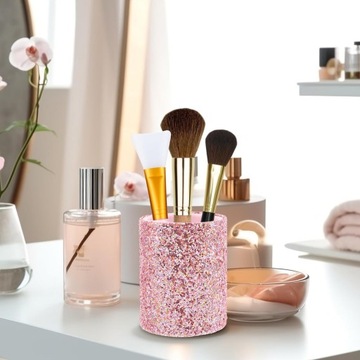 Brokatowy Uchwyt Na Pędzle Do Makijażu Uchwyt Na Na Biurko Pojemnik Na Ołów
