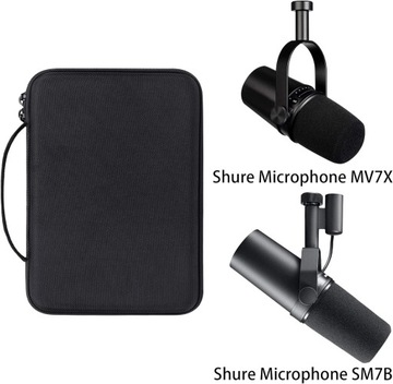 Twardy futerał do mikrofonu Shure SM7B/MV7/MV7X, tylko etui (czarne)