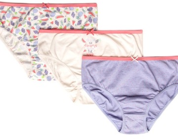 Figi bikini Lama komplet 3 sztuki ECRU-FIOLET -XXL