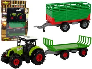 TRAKTOR Z PRZYCZEPKĄ DLA DZIECI MAŁY ROLNIK