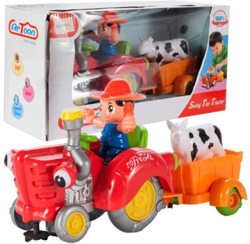 TRAKTOR MAŁEGO FARMERA Z PRZYCZEPKĄ