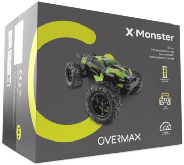 БОЛЬШОЙ RC АВТОМОБИЛЬ ВНЕДОРОЖНИК 4x4 OVERMAX MONSTER 45 км/ч