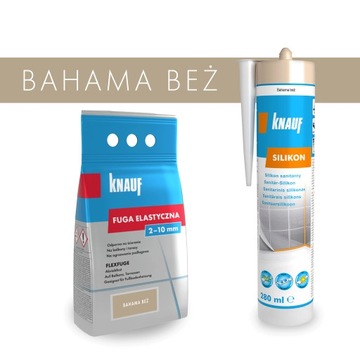 Fuga elastyczna 1,5 kg i silikon 280 ml KNAUF bahama beż