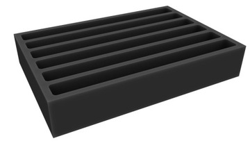 Полноразмерный пенопласт с 6 вырезами 370x32 мм.