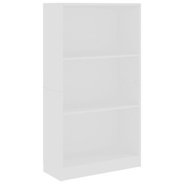 3-poziomowy regał na książki, biały, 60 x 24 x 109
