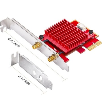CUDY WE3000S AX5400 Wi-Fi 6 + BT 5.2 Сетевая карта Радиатор Intel AX210