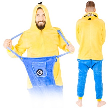 КИГУРУМИ КОМБИНЕЗНЫЙ КОСТЮМ ЦЕЛЬНАЯ ТЕПЛАЯ ПИЖАМА СПОРТИВНЫЙ КОСТЮМ МИННИОН L