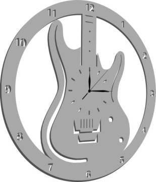 ЭЛЕКТРОГИТАРА ЧАСЫ ГИТАРИСТ ПОДАРОК 60 СМ