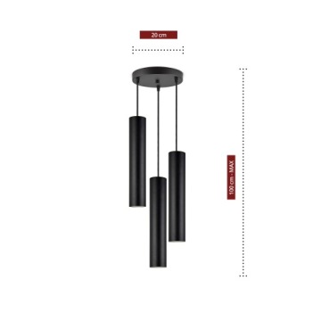 Подвесной светильник Люстра Потолочные трубы Металлический светодиод GU10