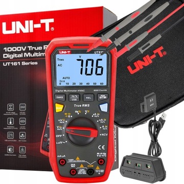 Multimetr 20A AC/DC UT61E NCV hFe - USB - wykres