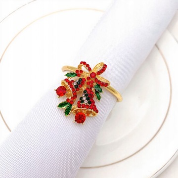 6 ШТ. РОЖДЕСТВЕНСКИЕ КОЛЬЦА КОЛЬЦА ДЛЯ САЛФЕТОК УКРАШЕНИЯ ОРНАМЕНТЫ ОЛЕНЕЙ