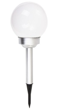 OGRODOWA LAMPA SOLARNA LED 15cm KULA BIAŁA MLECZNA OZDOBA DEKORACJA OGRODU