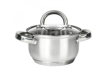 Garnek nierdzewny 1,3L 14 cm indukcja 0558
