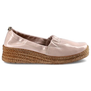 Różowe Espadryle Lemar Damskie Stylowe Modne Buty