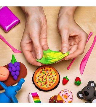 ПЕННАЯ ГЛИНА 24 ШТ ПОЛИМЕРНАЯ ГЛИНА ПЕНА + ЛЕЗВИЯ ВОЛШЕБНАЯ ПАСТА