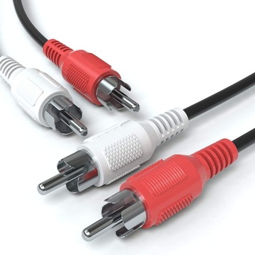 Cinch kabel audio RCA stereo 2 x wtyczka R/L 1,5m