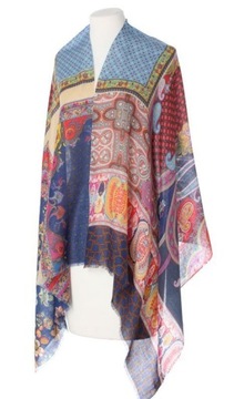 Эксклюзивный легкий итальянский шарф-шарф из шерсти и модала.