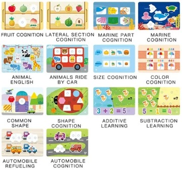 Montessori BUSY BOOK, тихая сенсорная 3D-книжка для детей.