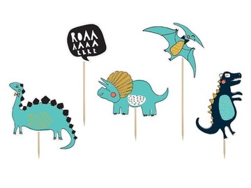 Topper tort pikery muffinki Dinozaury