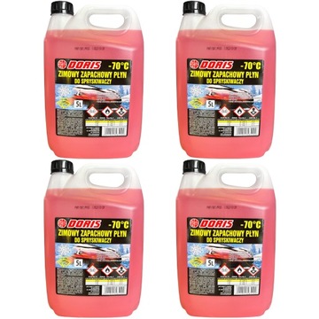 Koncentrat Płynu do spryskiwaczy Zapach -70 °C 20L 4x5L Metanol NIEBIESKI