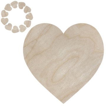 DREWNIANE SERCE SERDUSZKO SERDUSZKA OZDOBA DECOUPAGE DEKOR MIŁOŚĆ 3CM 30SZT