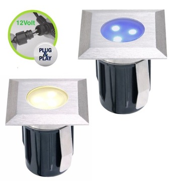 Lampa led, wodoszczelna ip67 do zabudowy 12 V/0,5W