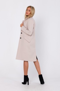 КУРТКА ЖЕНСКАЯ КЛАССИЧЕСКАЯ ДЛИННАЯ БЕЖЕВАЯ НА МОЛНИИ, 38 М