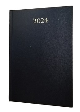 KALENDARZ 2024 TERMINARZ A5 DZIENNY TWARDY CZARNY