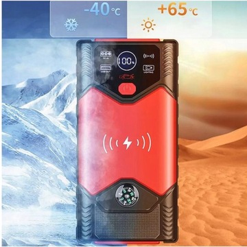 MOCNY POWER BANK JUMP STARTER ROZRUCH DO SAMOCHODU 12V 20000MAH