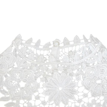 Женский кружевной воротник-фальшивый воротник белый 36см