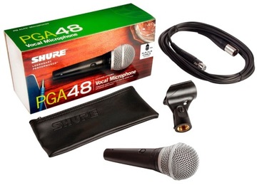 Shure PGA48 XLR Mikrofon dynamiczny Wokalny+ Kabel