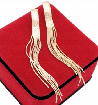 KLIPSY ZŁOTE DŁUGIE ŻMIJKI CHWOSTY MEGA EFEKTOWNE