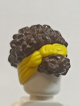 LEGO 79984pb01 Fryzura Włosy Ciemny Brązowy Kokarda