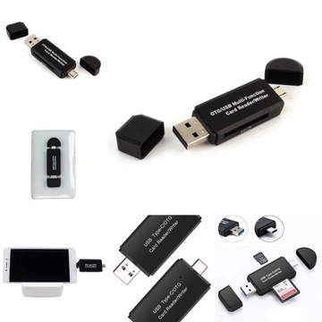 Устройство чтения карт памяти Micro USB OTG USB-C Type-C 3-в-1